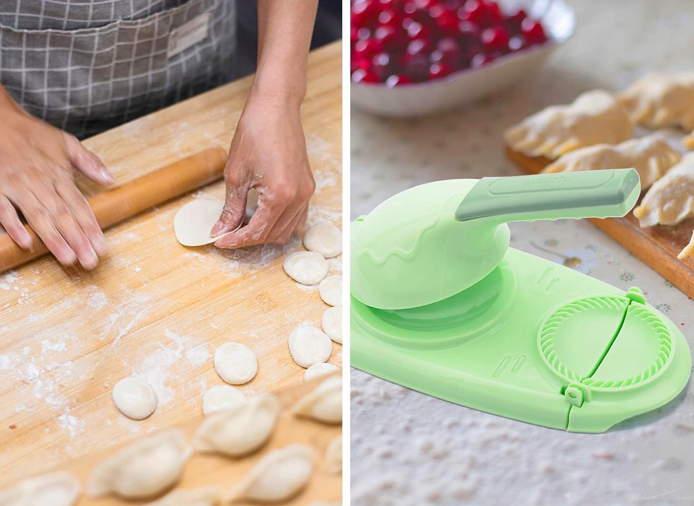 2w1 MASZYNKA FORMA DO LEPIENIA PIEROGÓW PIEROGARKA KÓŁKA Pierożnica EB618 Kolor wielokolorowy