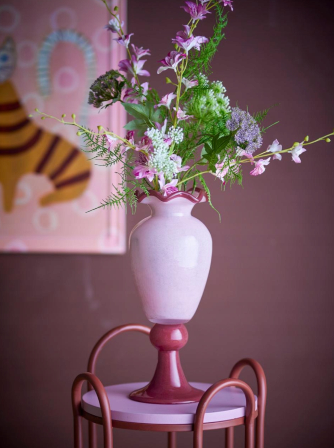 Váza Frills, Růže, Sklo Bloomingville
