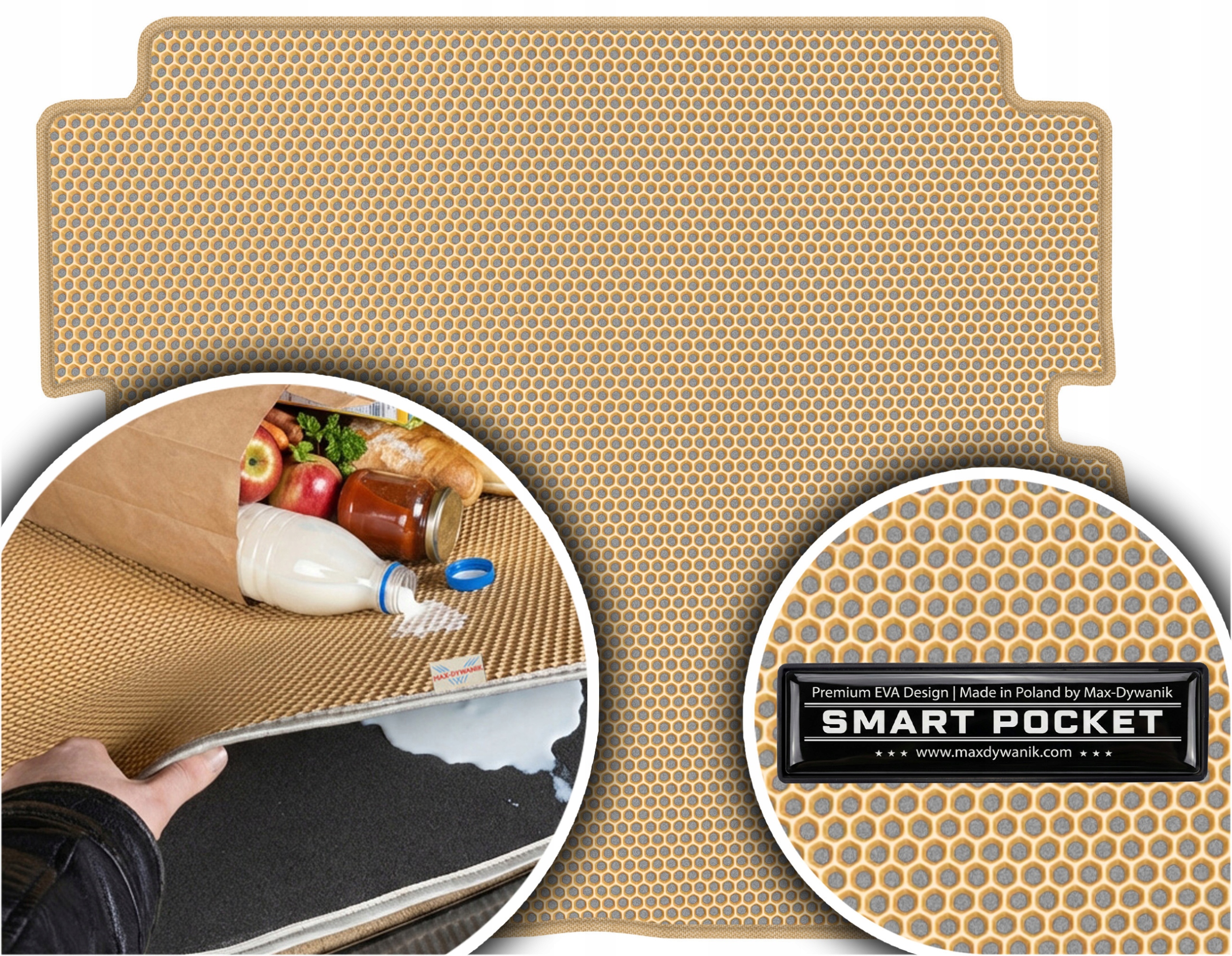 Grand Scenic III 7os 2009-2016 Vložka do kufru Eva Smart Pocket Béžová