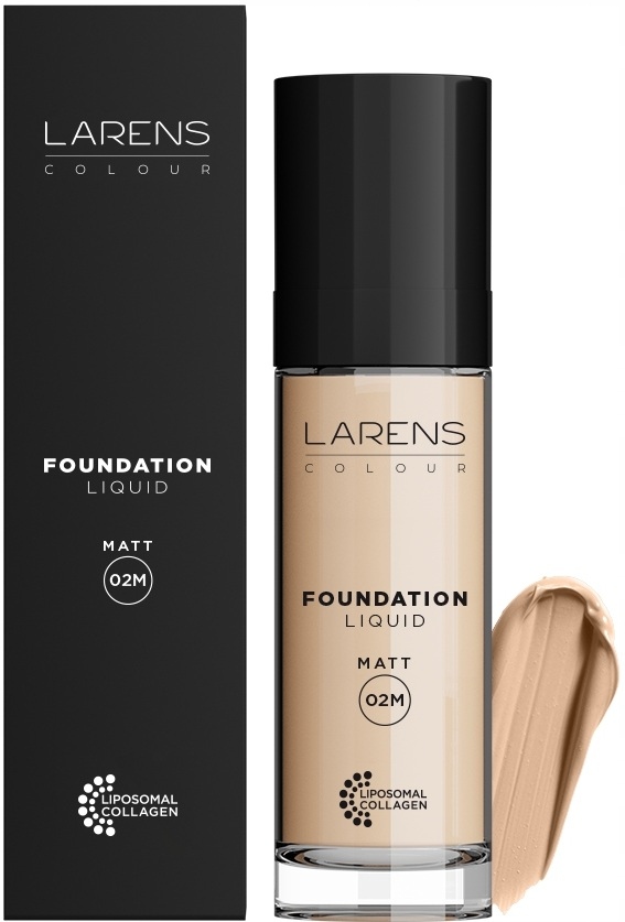 Larens Colour Foundation Liquid Matt 02M medium podkład pielęgnacyjny 30 ml