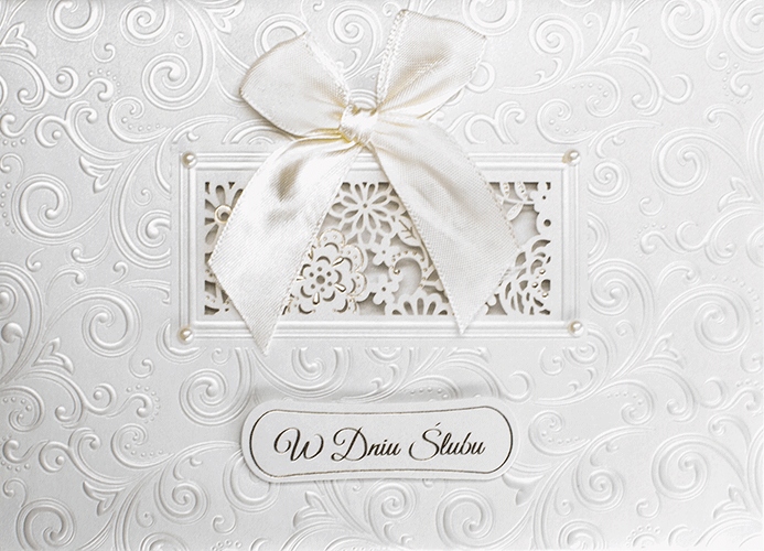 

Karnet ślubny Kartka na ślub delikatna 3D LuxP8