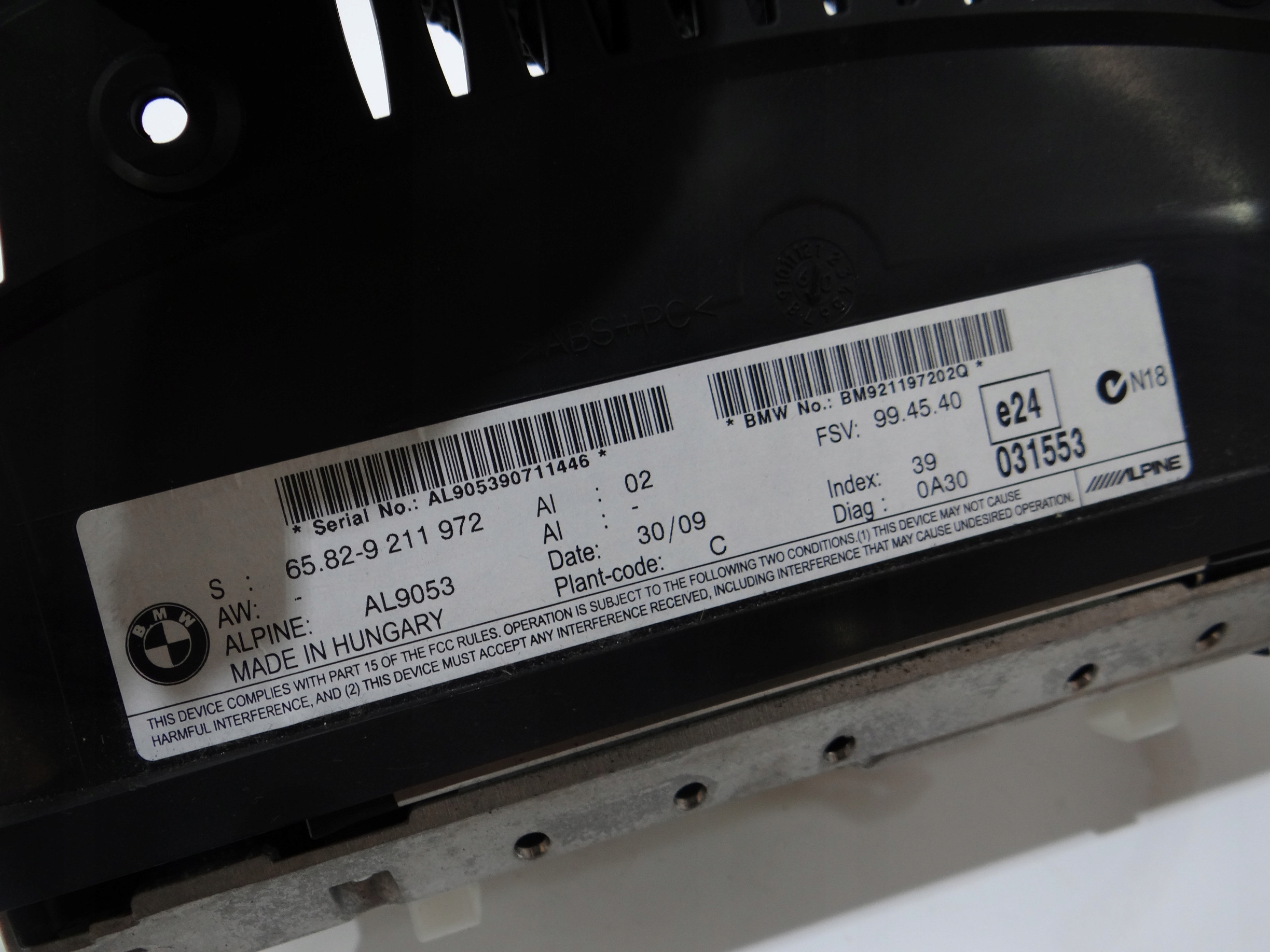 EKRAN Écran Navigation BMW E60 E61 LCI 9211972 (4614627)