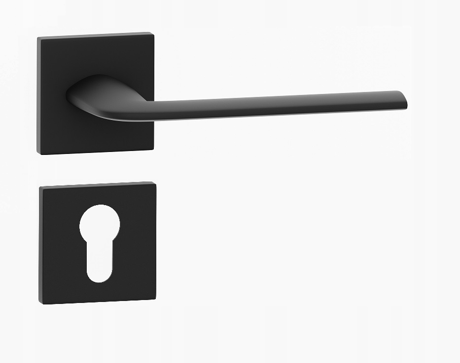 Klika kliky Sting černá, černé rozety, bubínková vložka