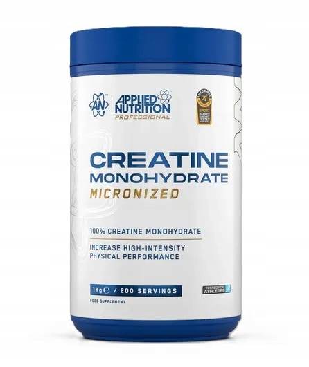 Applied Nutrition – Kreatin, Mikronizovaný monohydrát, Prášek, 1000 g