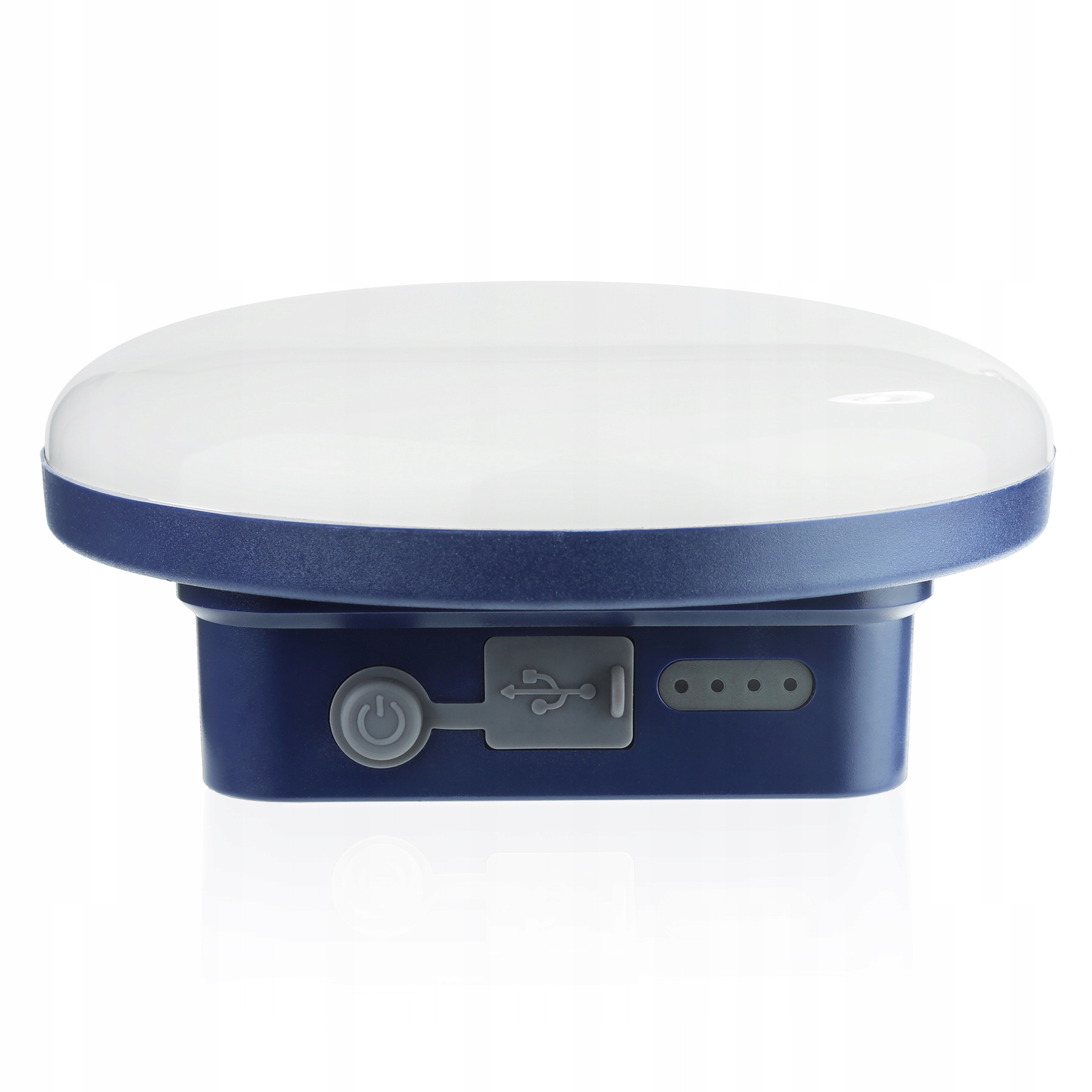 LAMPKA TURYSTYCZNA LED KEMPINGOWA POWERBANK MAGNES Kolor dominujący odcienie niebieskiego