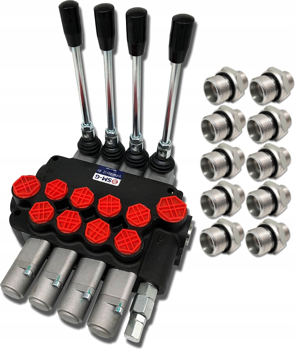 7675 - РАСПРЕДЕЛИТЕЛЬ HYDR. 4СЕКЦИЯ 80L ЗАЩЕЛКА + СОЕДИНЕНИЯ