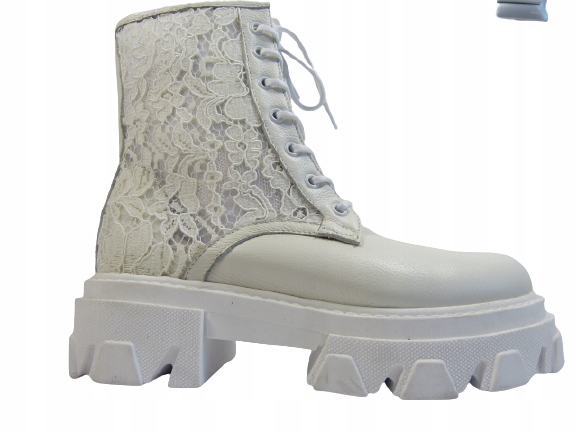 krémové ažurové kotníkové boty boty krajka klasické avantgardní boty Carinii 38