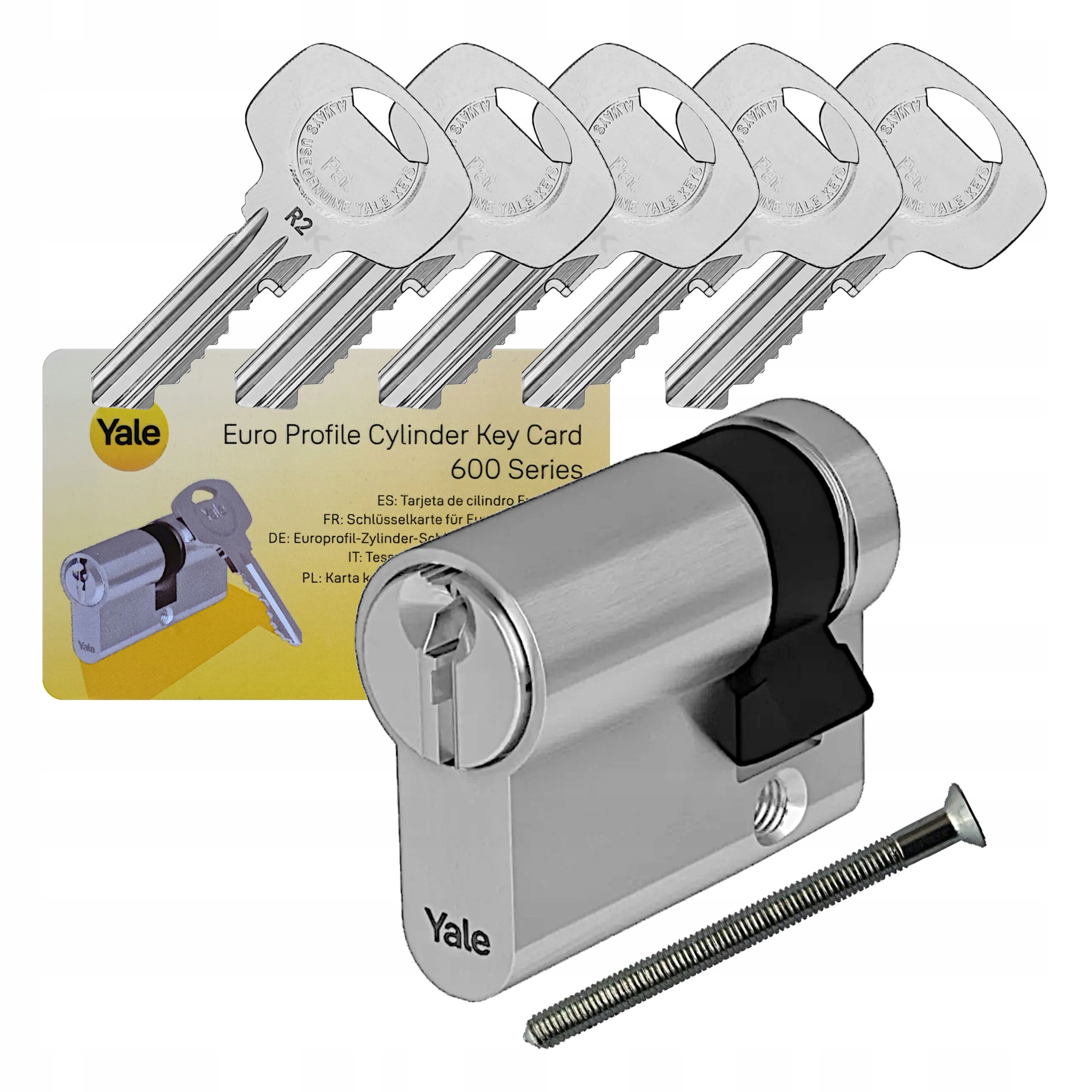 vložka Yale Y600 60/10 saténová, jednostranná, poloviční