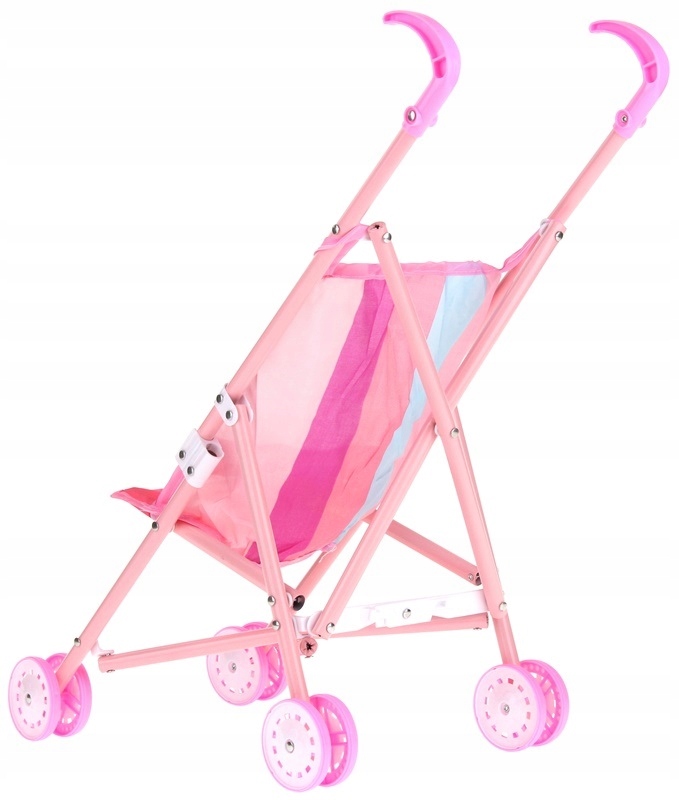 Wózek dla Lalek Spacerowy Lekki Składany Parasolka Metalowy Spacerówka Marka Nobo Kids