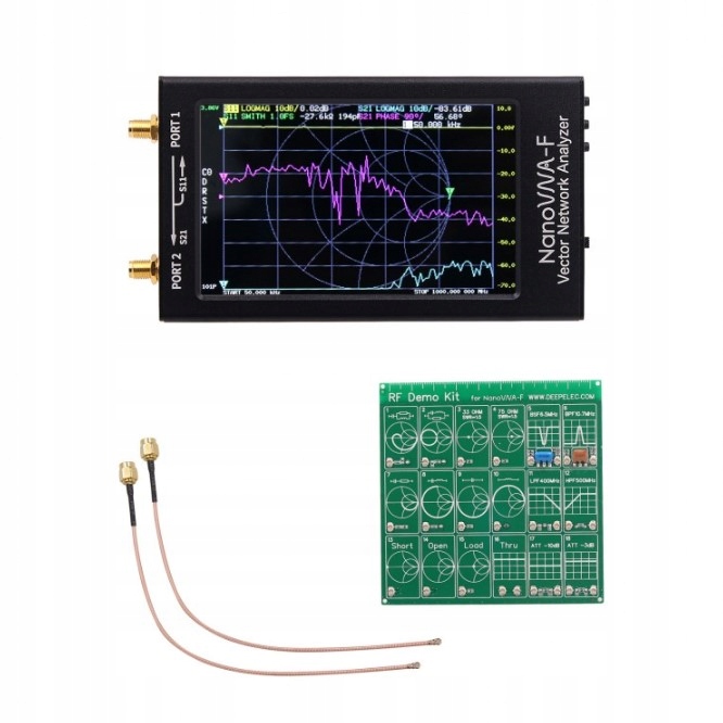 NanoVNA F Rf Demo Kit analizator antenowy 50kHz 1500MHz akum. 5000mAh