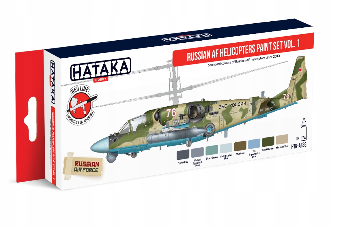 Hataka AS86 Russian Af Helicopters sada barev 8x17 ml
