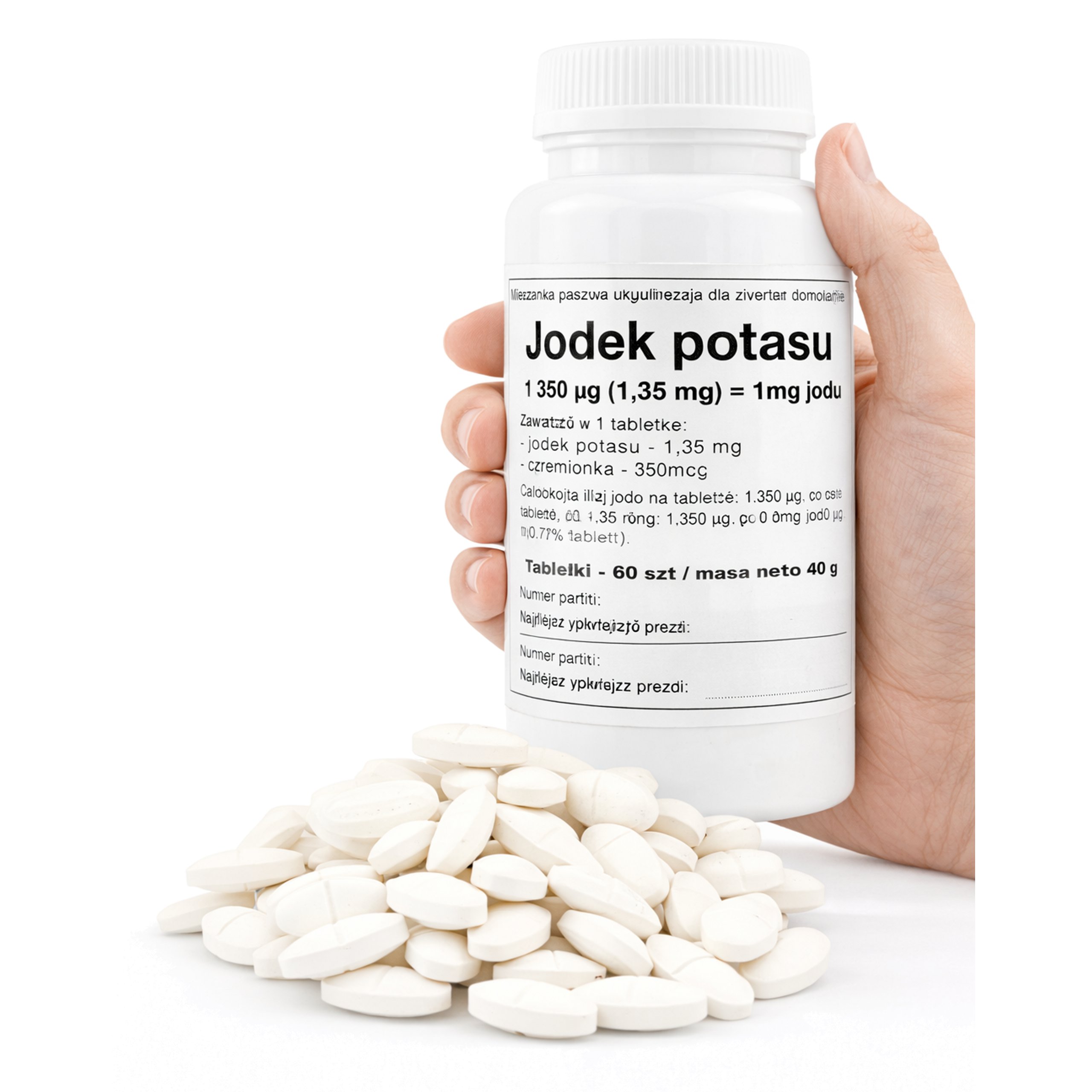 Levně Jodid Draselný 1 350 µg (1,35 mg) 80KUSŮ Tablet Podkowa