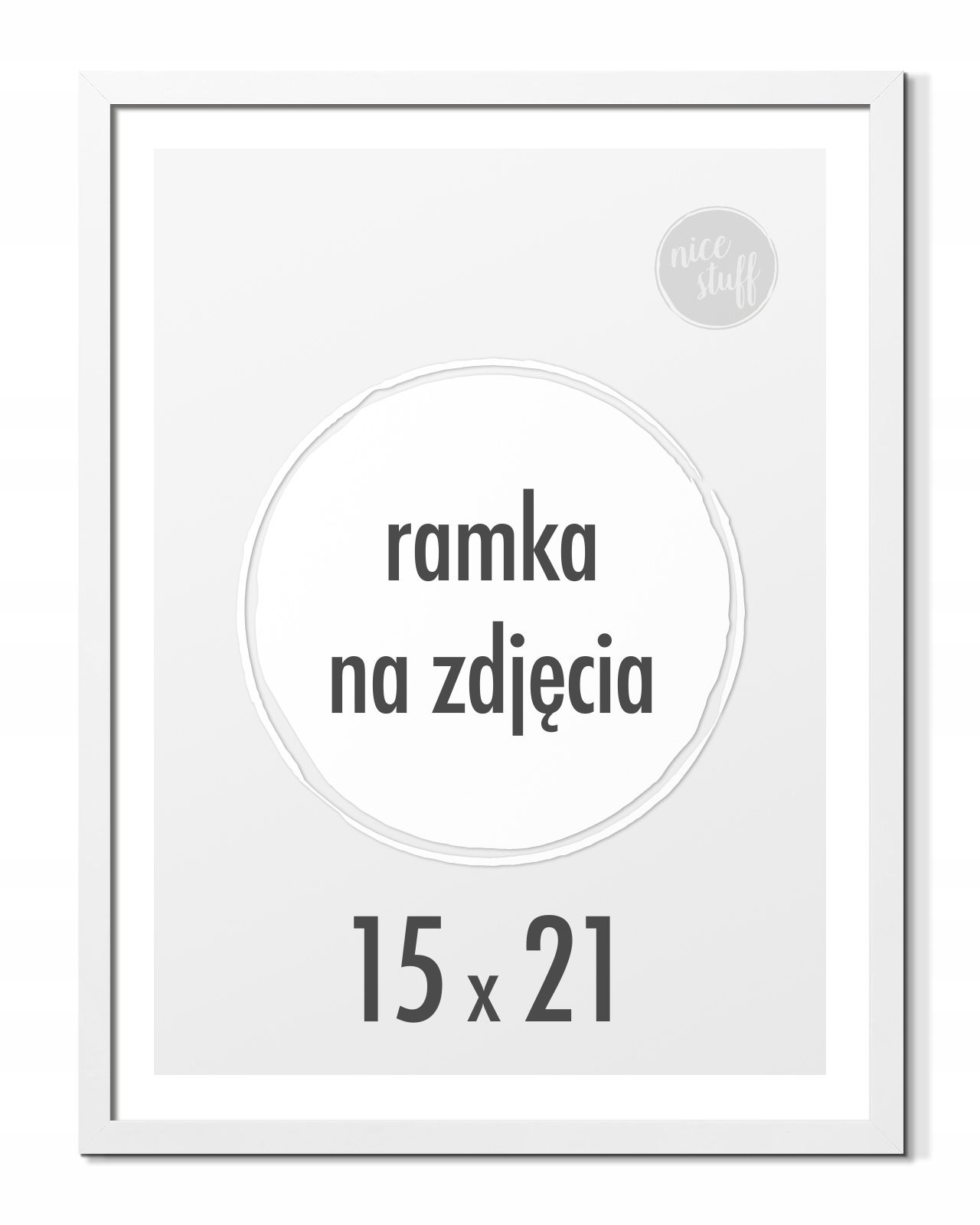 

Ramka na zdjęcia 15x21 cm A5 Ramki 21x15 biała
