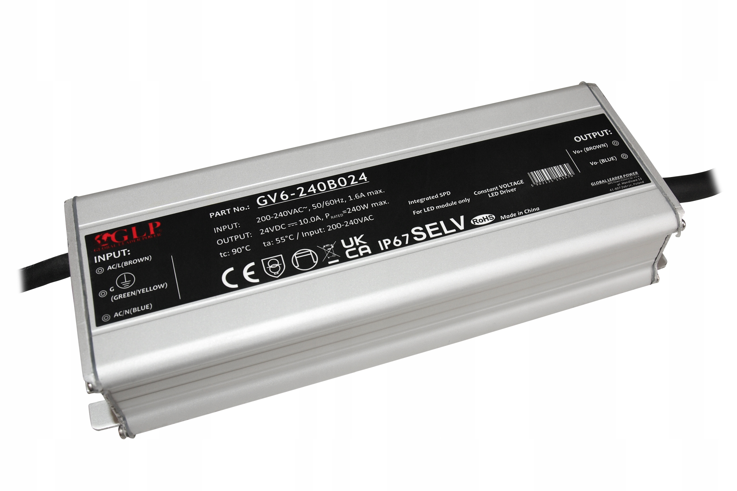 Glp Zasilacz stałonapięciowy 240W 24V/10A GV6-240B024
