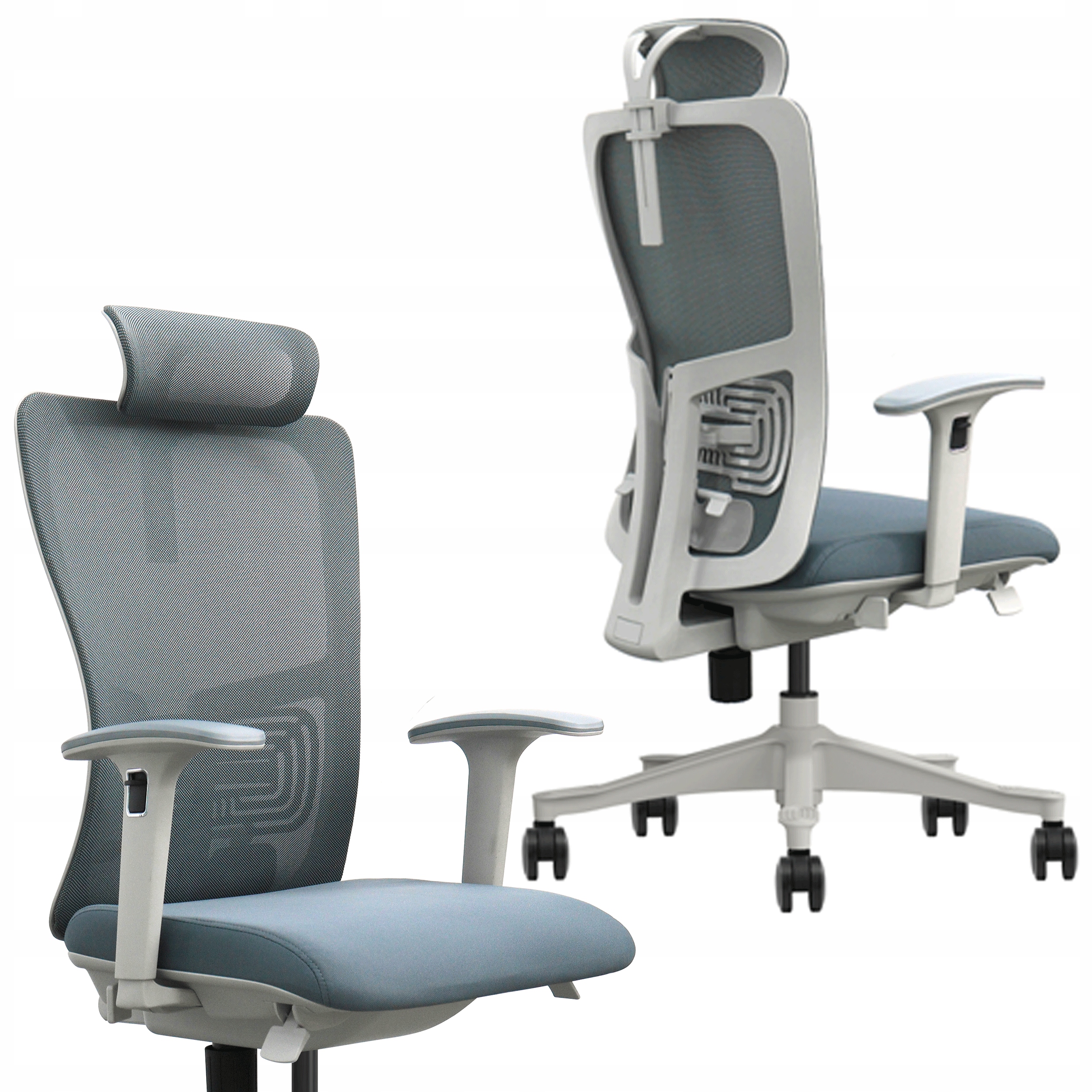 Otočné Kreslo látková Kancelárska Stolička Bionická opierka Regulovateľná