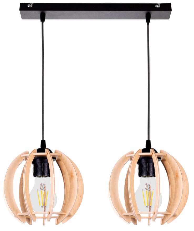 

Lampa Wisząca Sufitowa Drewniana Kula Loft