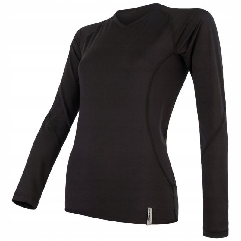 Sensor Tričko Coolmax Tech dámské dlouhý černé XL