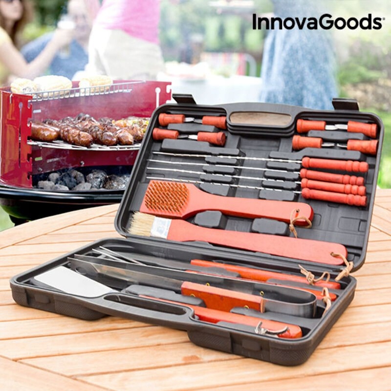Kufr na gril Barbecase InnovaGoods 18 dílů