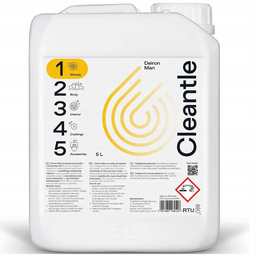 CLEANTLE DEIRON MAN ВИДАЛЯЄ МЕТАЛЕВІ ВІДКЛАДЕННЯ 5000ML