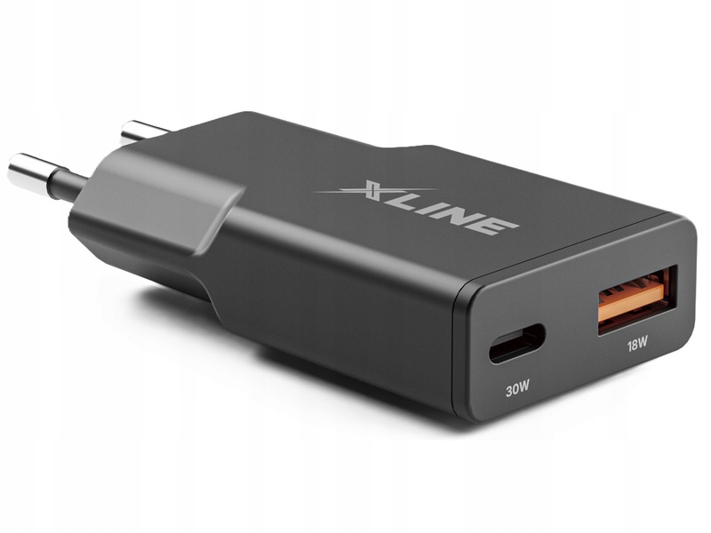 Ładowarka sieciowa Xline WCF300K GaN 30W+18W Czarny