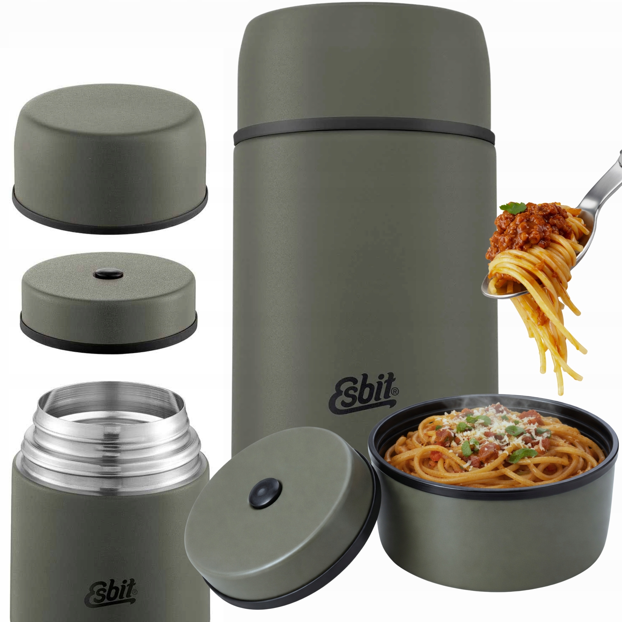 Termos Obiadowy na Jedzenie Obiad Turystyczny Esbit Food Juge 1l Olive