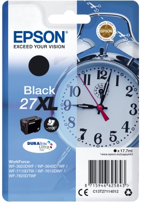 Epson Singlepack Black 27XL DURABrite Ultra Ink C13T27114012