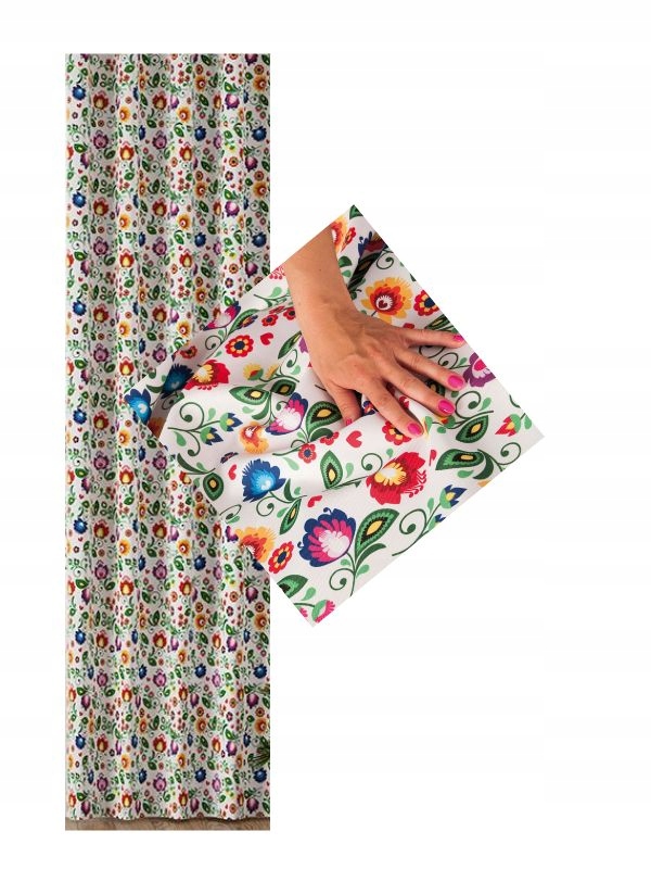 Závěs Barevný Květ listů 150x260 Vodotěsný s páskou na žabky