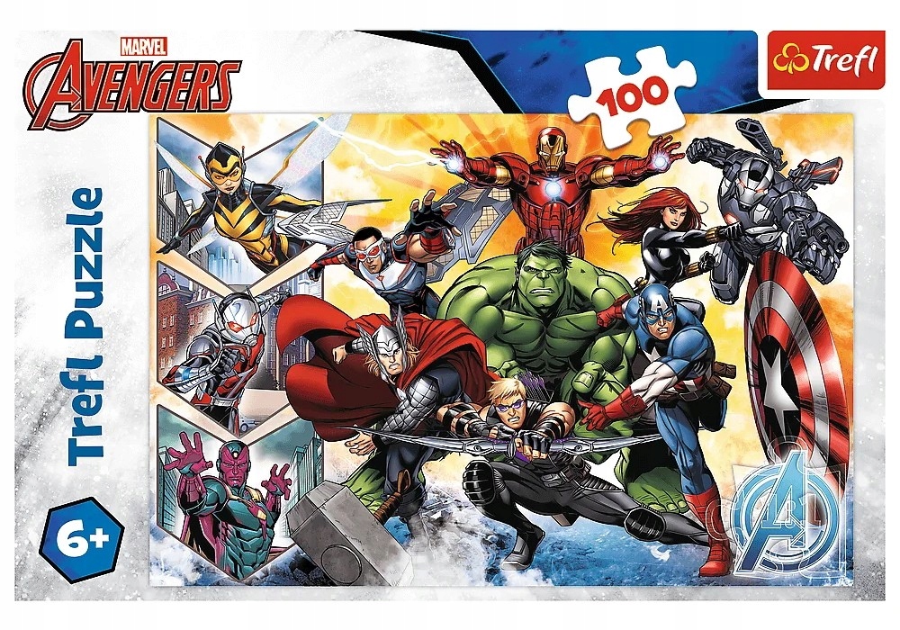 PUZZLE 100 EL SIŁA AVENGERSÓW MARVEL TREFL Kod producenta 16431