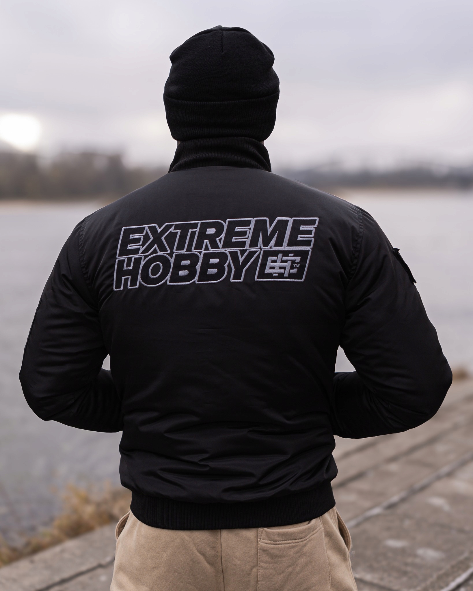 Kurtka flek męska FLYERS BLOCK M CZARNA wodoodporna EXTREME HOBBY