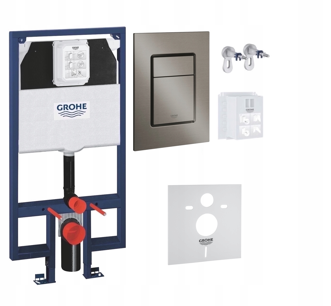 Kompletný podomietkový Wc set 5v1 – rošt Grohe Slim tlačidlo