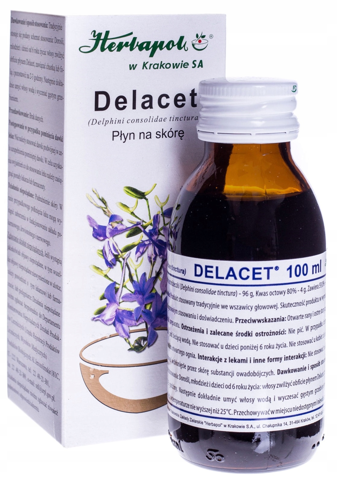 

Delacet 96G+4G/100G płyn na skórę 100 ML Wszawica