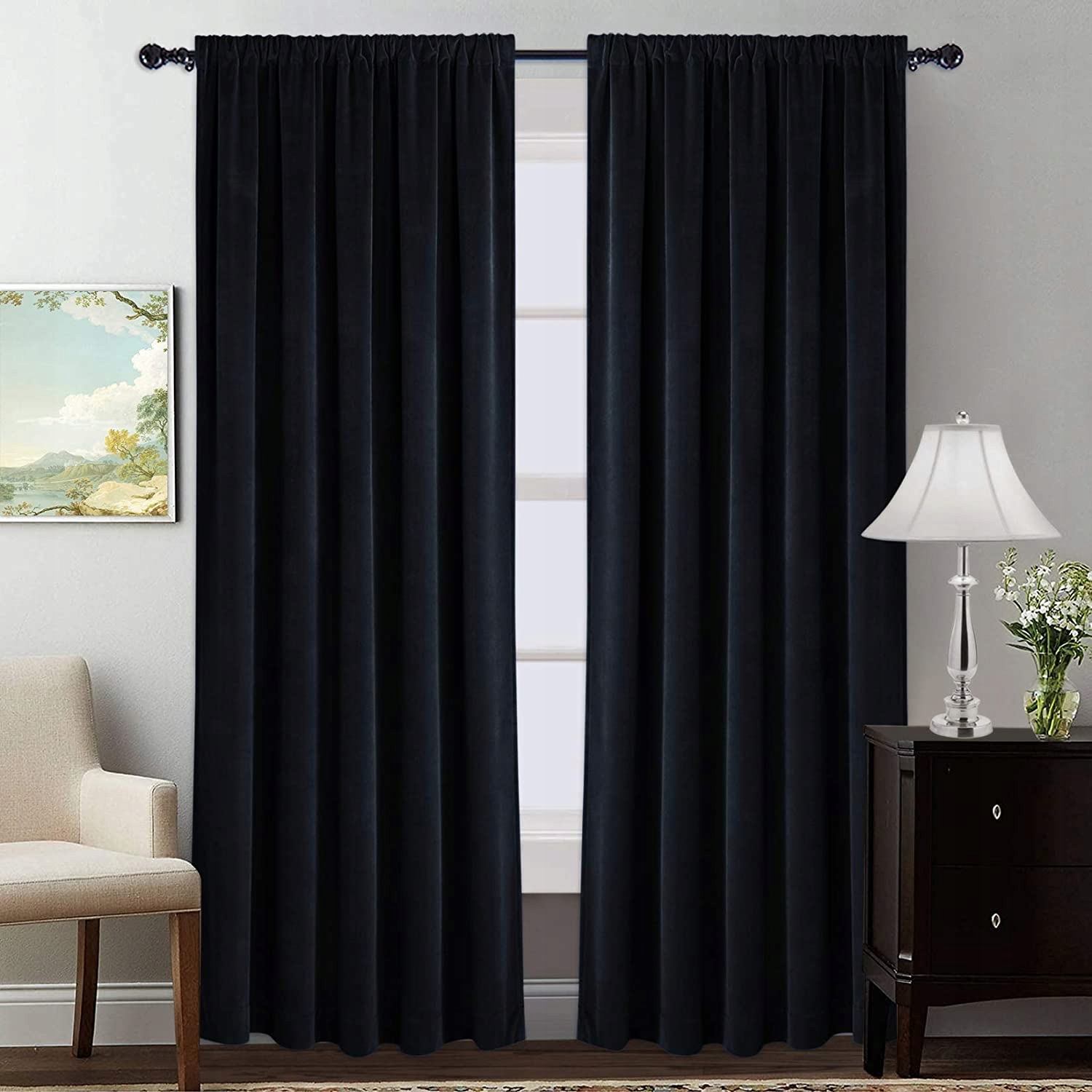 Zasłona VELVET WELUR ZAMSZ145x250 zieleń butelkowa Marka inna marka