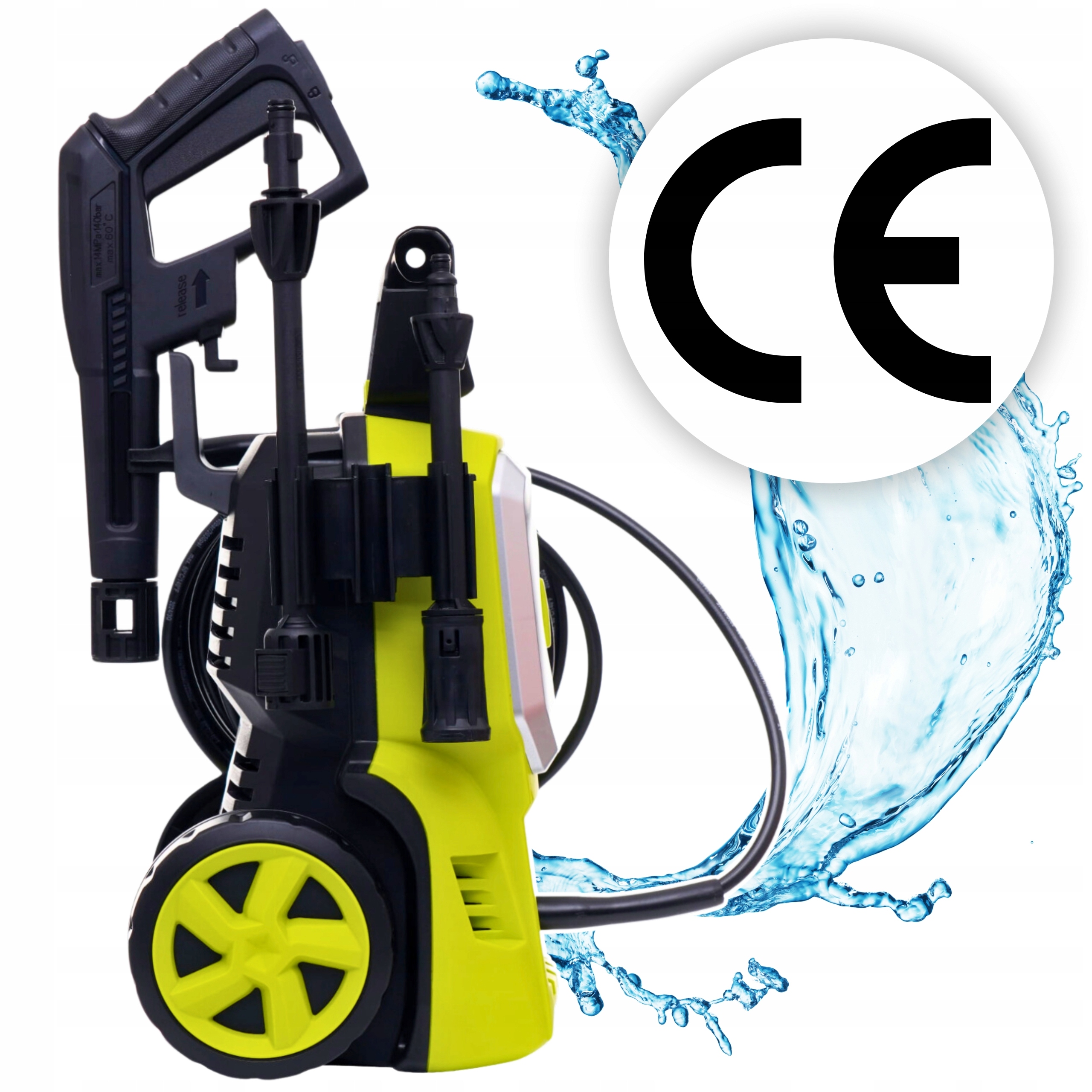 MYJKA CIŚNIENIOWA 250 BAR POMPA MOCNA SAMOSSĄCA INDUKCJA DUŻY ZESTAW 2500W Maksymalna moc 2500 W