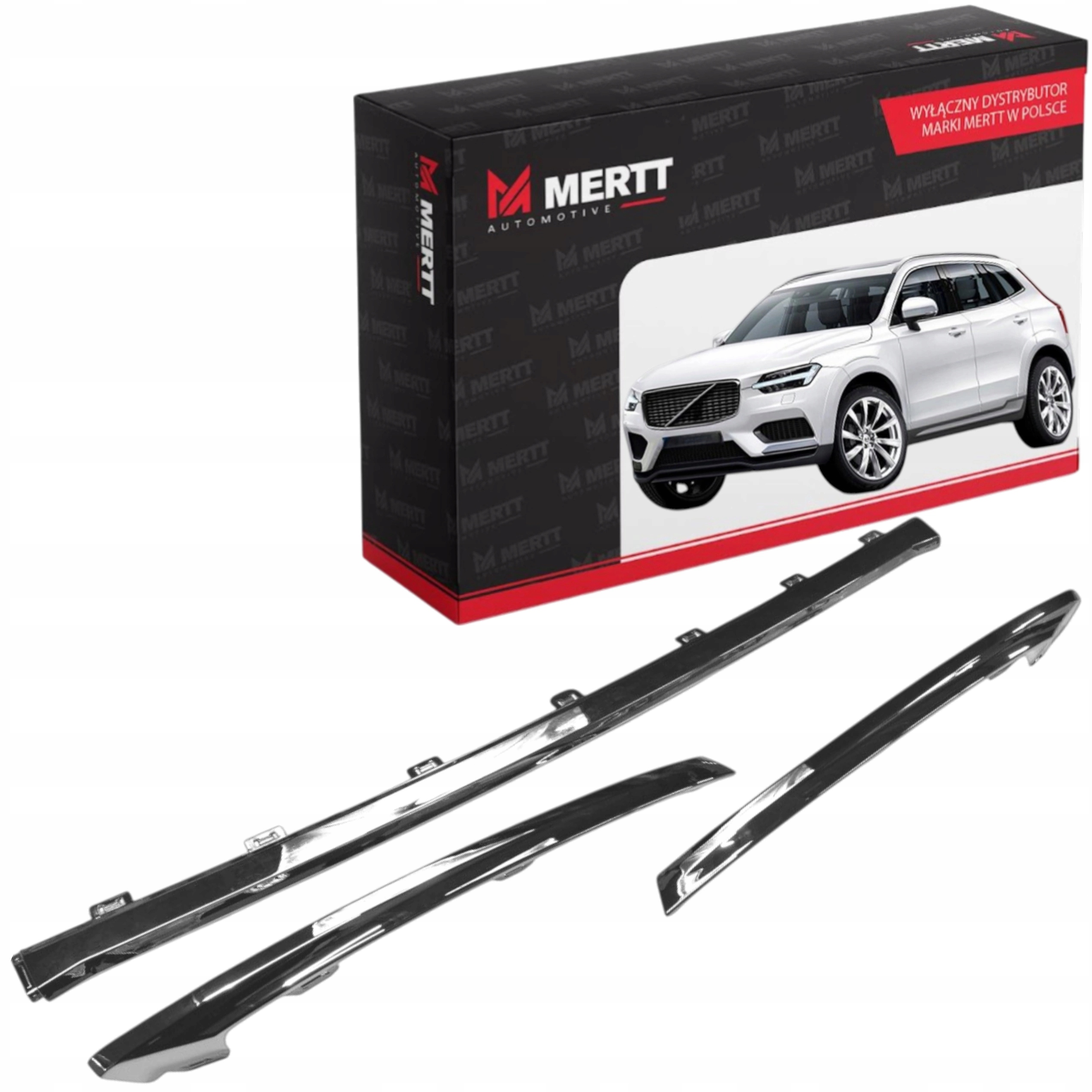 Set Lišta nárazníku Přední Chrom levá středová Volvo XC60 II 2021+