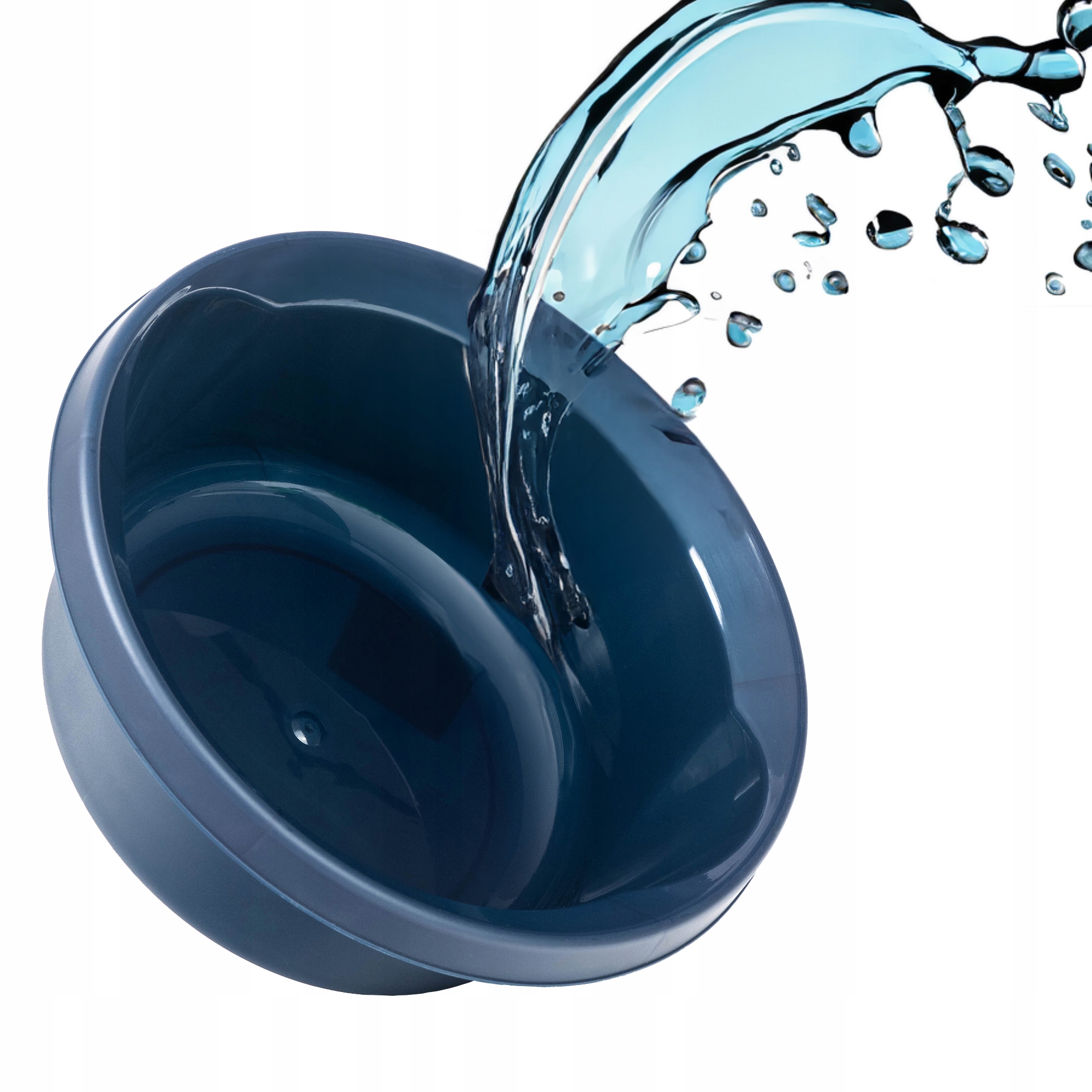 MISKA PLASTIKOWA 2L OKRĄGŁA NA PRANIE GRANAT Szerokość produktu 22 cm