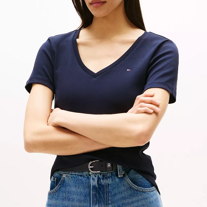 Tričko Tommy Hilfiger klasické bavlněné modré S (nové)