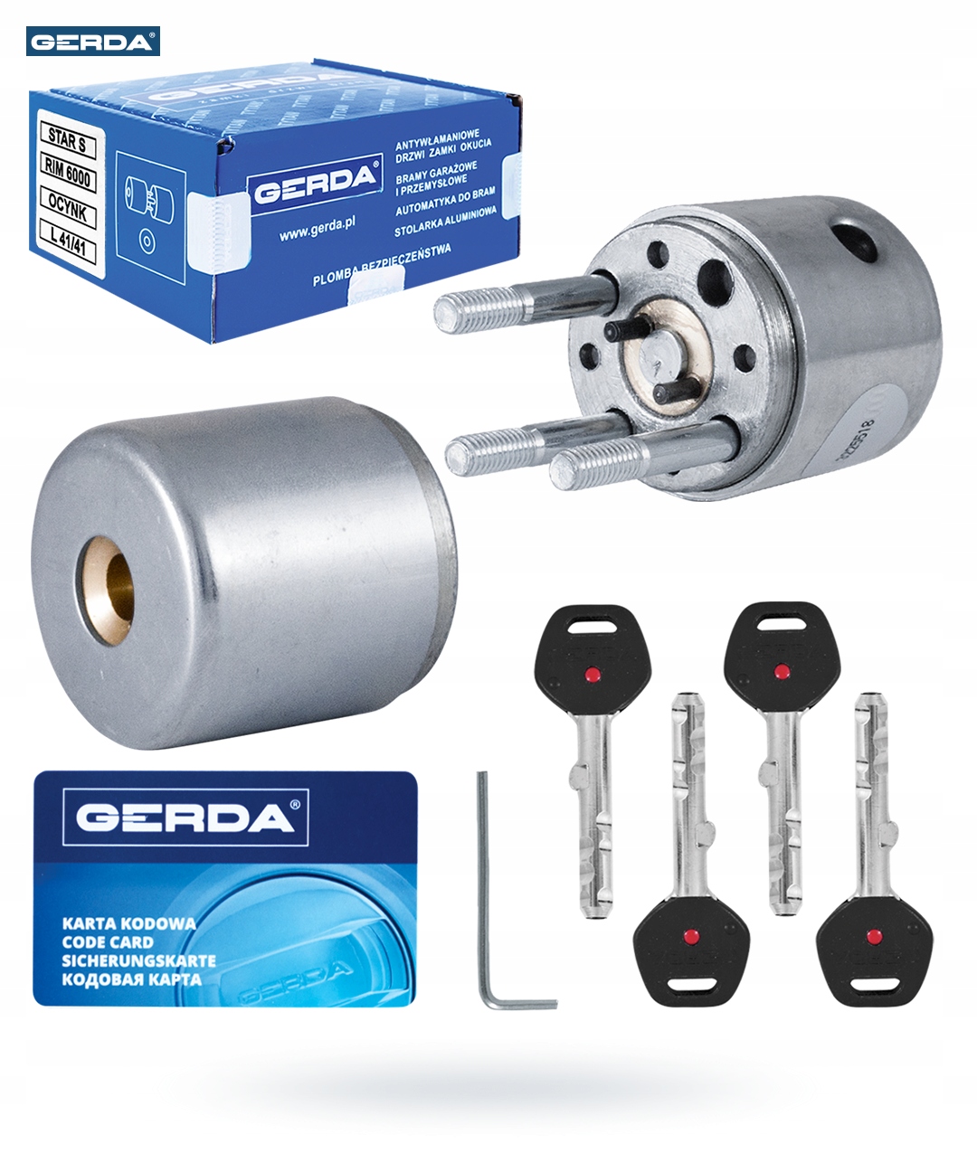 Wkładka do drzwi GERDA Star S RIM6000 S stary typ Marka Gerda