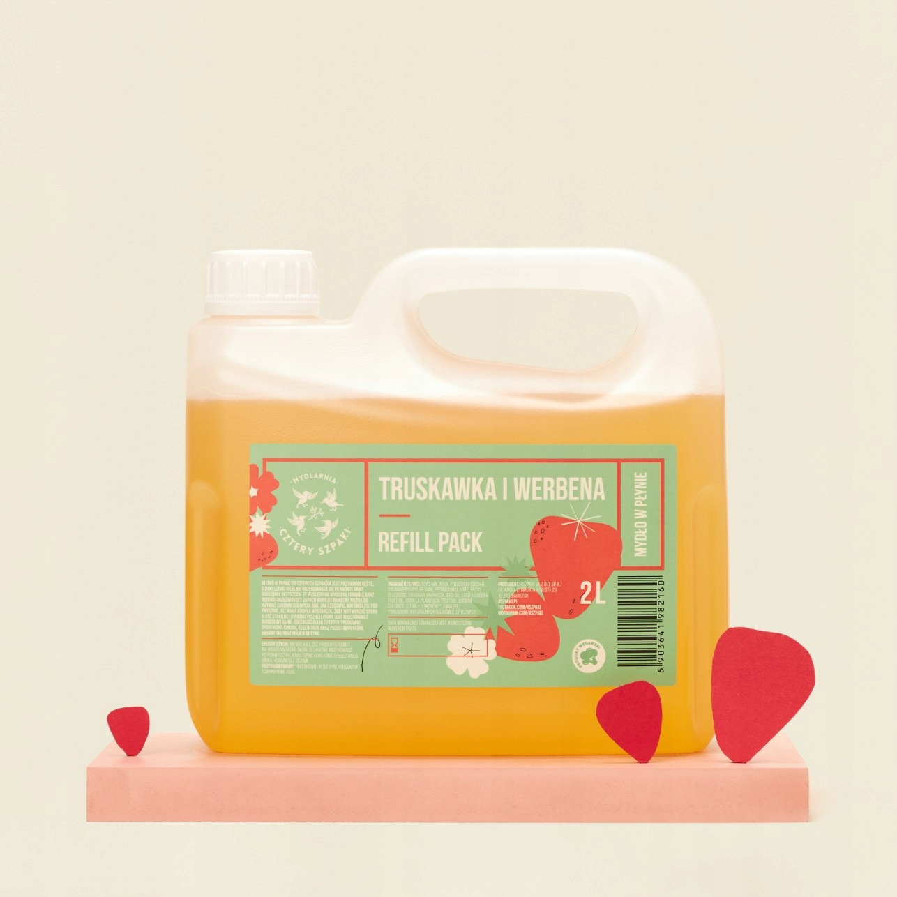 Cztery Špačci Refill Pack – Tekuté mýdlo Jahoda a Verbena 2L