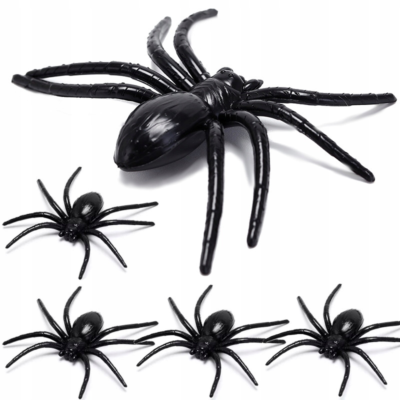 

Pająk Gumowy Dekoracja Halloween Zestaw 4SZT
