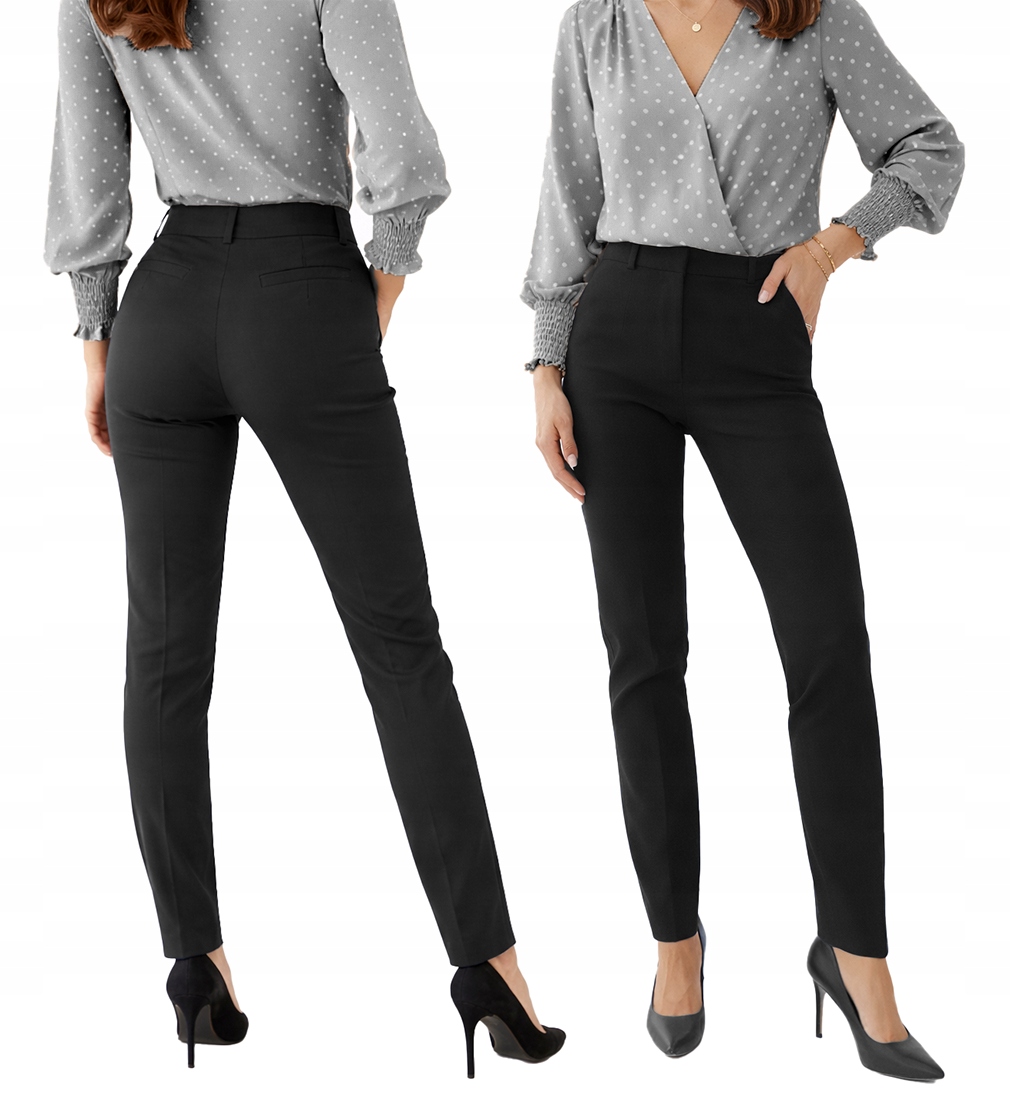 Dámské elegantní kalhoty Sigma, dlouhé, černé, velikost 44