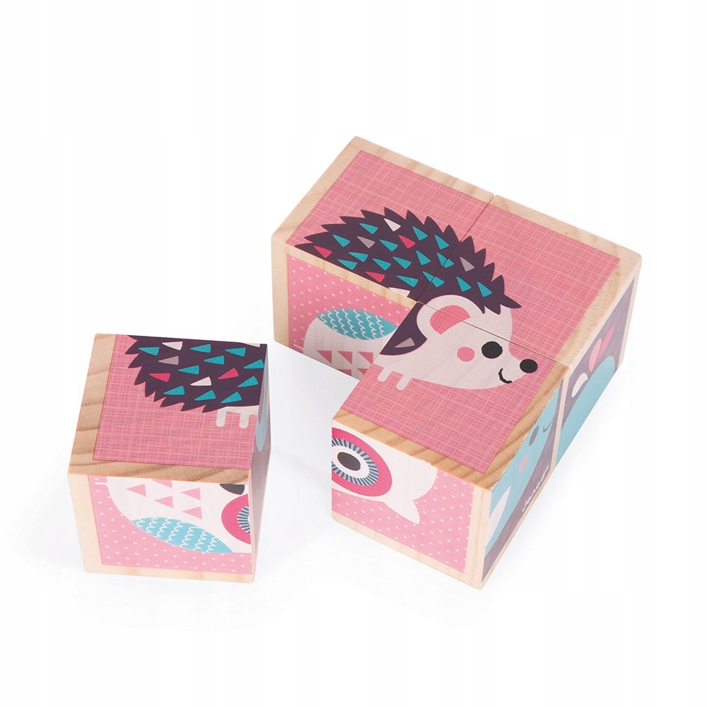 

Klocki drewniane 6 obrazków Zwierzątka Janod 12 m+