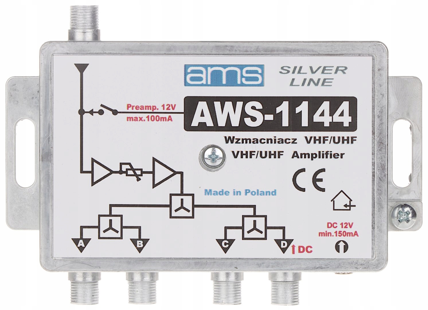 WZMACNIACZ ANTENOWY AWS-1144 AMS Model AWS-1144