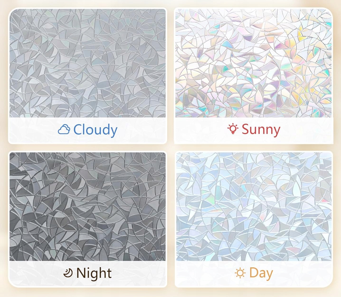 FOLIA NA SZYBĘ OKIENNA WITRAŻOWA OZDOBNA CHRONIĄCA PRYWATNOŚĆ 60*100cm Transparentność brak informacji