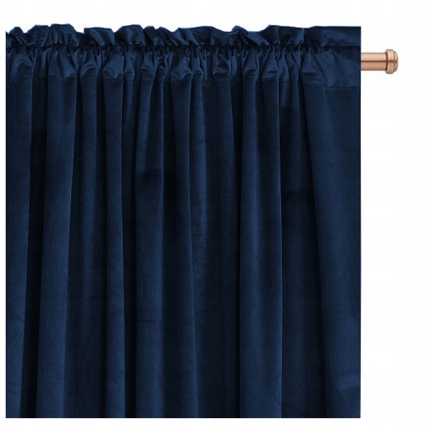 Závěs zatemňovací záclona Velur Imperial 140x250, modrá Na Pásce