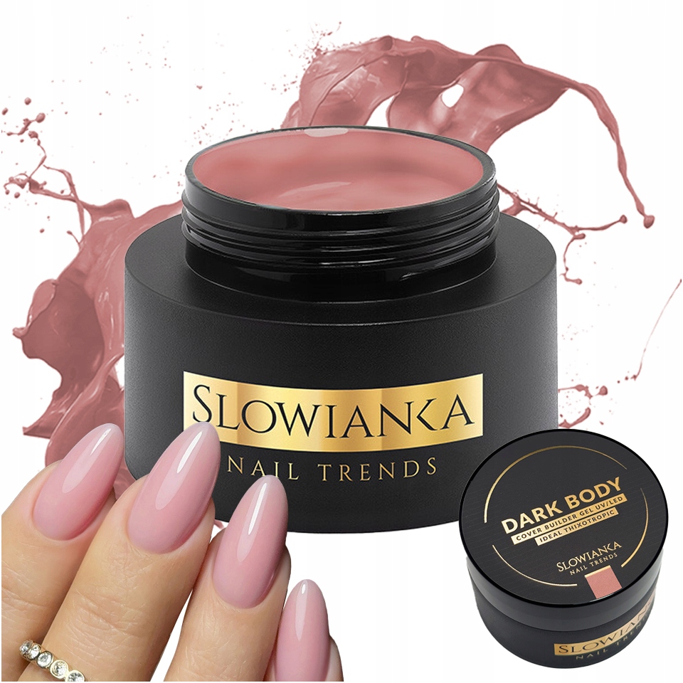 Slowianka Stavební Gel na nehty Tixotropic 50 g Dark Body Cover