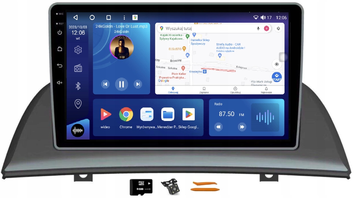 Radio Android Nawigacja Qled 2K Carplay 128GB Lte Gps Dsp Bmw X3 E83 03-10