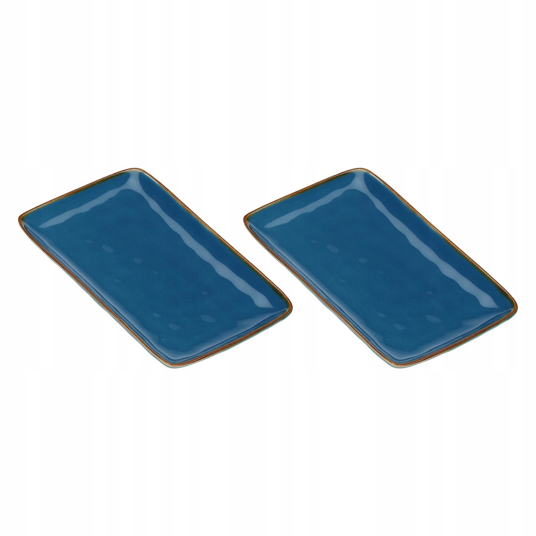 Sada 2 obdĺžnikových podnosov 27 x 19 cm Rose&tulipani Concerto Blu Avio