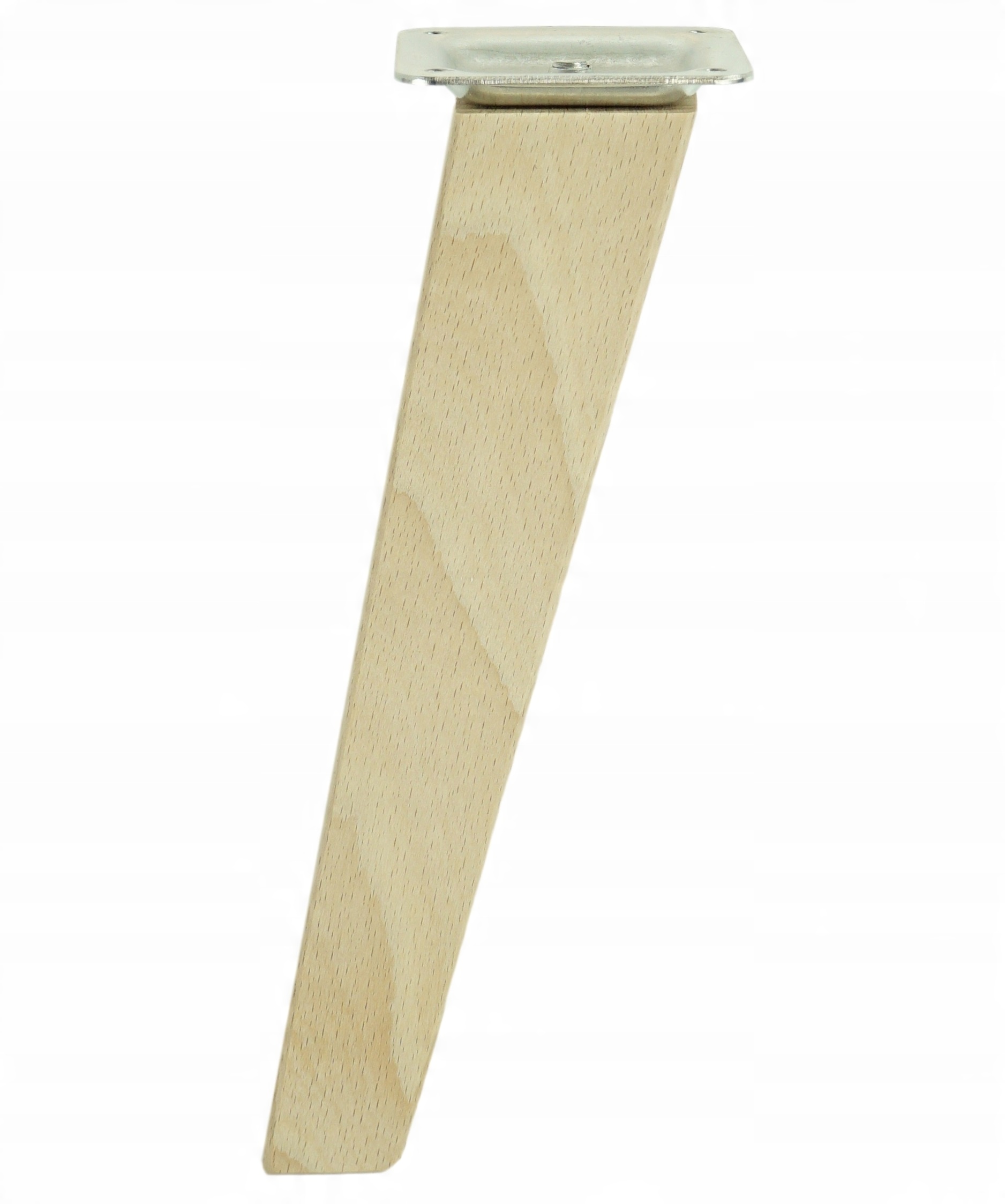 

Nóżka skośna do mebli trapez buk 20 cm z blachą