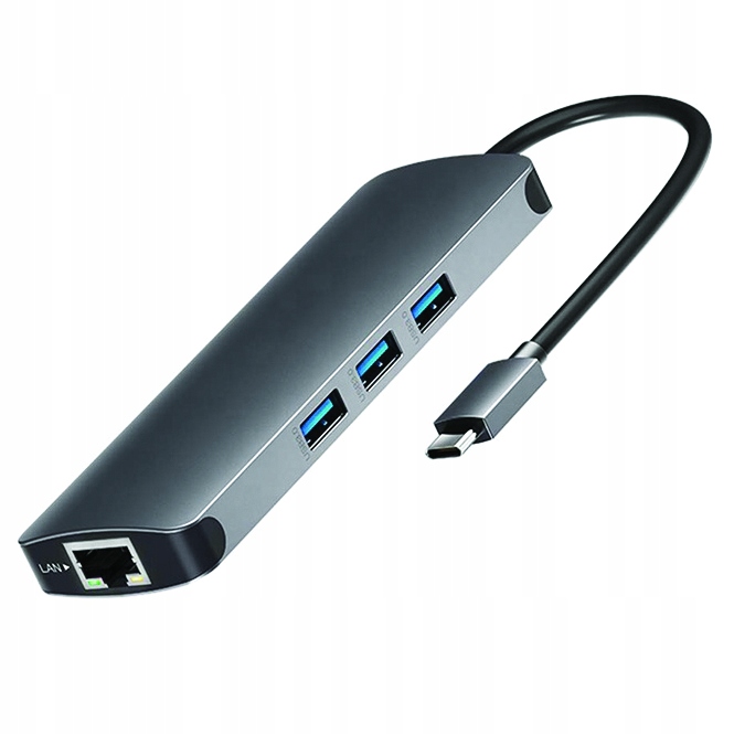 Adapter 9w1 HUB USBC HDMI 4K SD do Macbook Pro/Air EAN 0645760807324