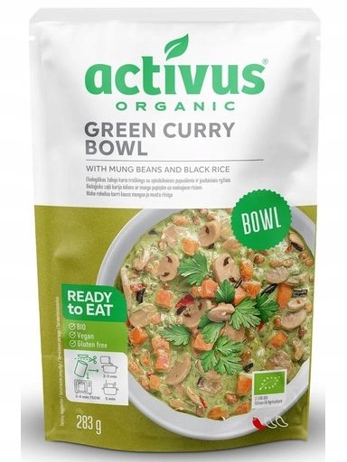 Levně 3x Zelené kari jídlo s fazolemi mung a černou rýží Bez Lepku Bio 283 g